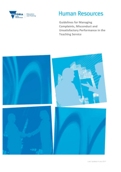 Guidelines for Managing Complaints, Unsatisfactory Performance