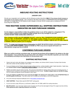 inbound routing instructions