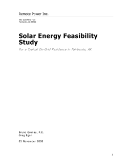 Solar Energy Feasibility Study