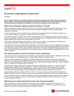 All we hear is radio spectrum--what`s new?