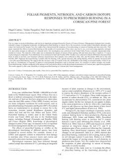 foliar pigments, nitrogen, and carbon isotope responses to