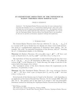 AN ELEMENTARY DEDUCTION OF THE TOPOLOGICAL RADON