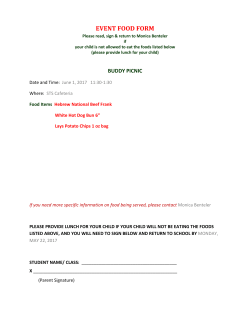 event food form - St. Theresa Catholic School