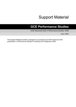 Sample GCE Lesson Plan