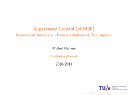 Supervisory Control (4CM30) - Networks of Automata &ndash; Formal