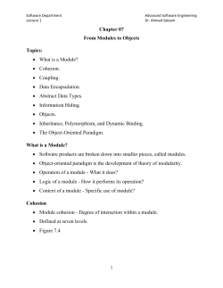 The Object-Oriented Paradigm