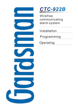 ctc-922b manual - Edgarsson Security Designs