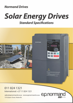 Normand Solar Energy Drives Standard