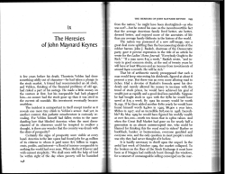 The Heresies of john Maynard Keynes