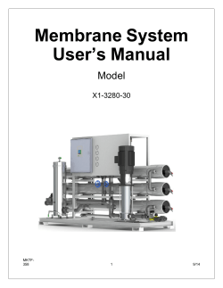 Membrane System User`s Manual