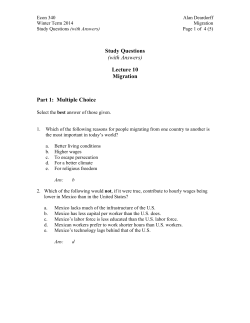 Study Questions (with Answers) Lecture 10 Migration Part 1: Multiple