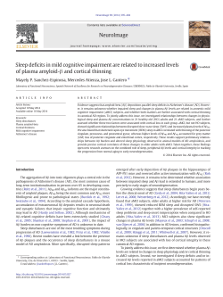 Sleep deficits in mild cognitive impairment are related to