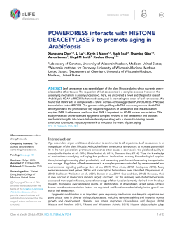 POWERDRESS interacts with HISTONE DEACETYLASE 9 to
