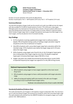2015 emergency oxygen audit report