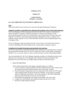 Ordinance #136 Chapter 28 Article II Water Division 1. Generally
