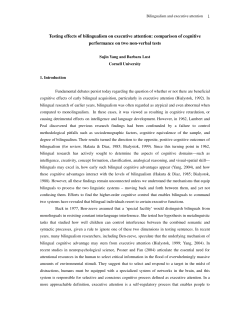 Testing effects of bilingualism on executive attention: comparison of