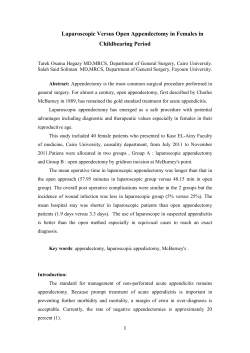 "open" appendectomy in the treatment of acute appendicitis