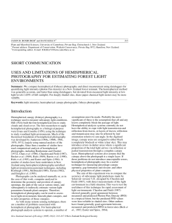 uses and limitations of hemispherical photography for estimating
