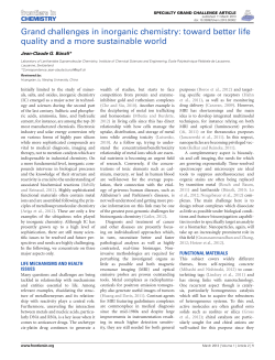 Grand challenges in inorganic chemistry: toward better
