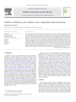 Evidence from a longitudinal study of outcomes