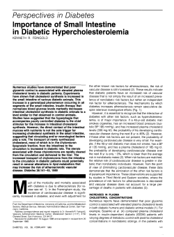 Importance of Small Intestine in Diabetic Hypercholesterolemia