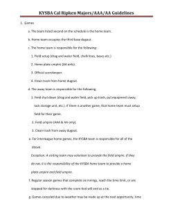 KYSBA Cal Ripken Majors/AAA/AA Guidelines