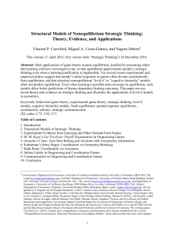 Structural Models of Nonequilibrium Strategic Thinking: Theory