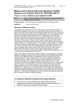 Marine and Tropical Sciences Research Facility