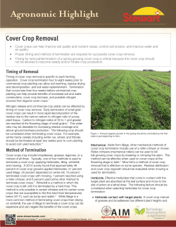 Cover Crop Removal