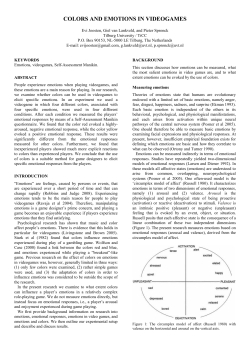 colors and emotions in videogames