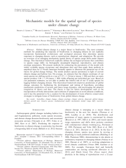 Mechanistic models for the spatial spread of species under climate