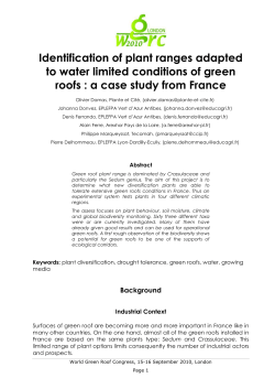 Identification of plant ranges adapted to water limited conditions of