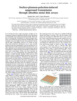Surface-plasmon-polariton-induced suppressed