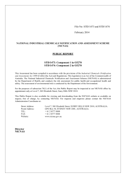 Appendix D: Environmental Fate and Ecotoxicological