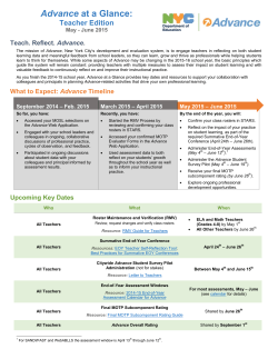 Advance at a Glance