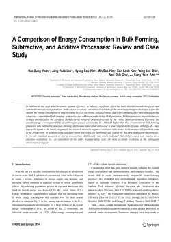 A Comparison of Energy Consumption in Bulk Forming