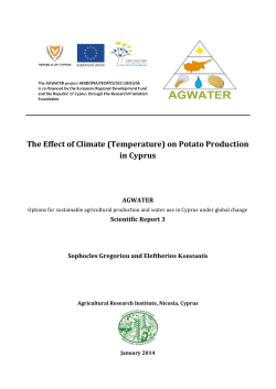 The Effect of Climate (Temperature) on Potato Production in Cyprus