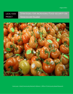 strategies for increasing food security on vancouver island