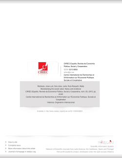 Redalyc.Monetarizing the social value: theory and evidence