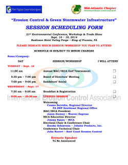 SESSION SCHEDULING FORM - MAC-IECA