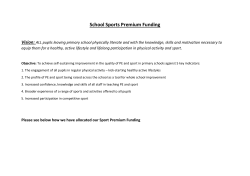 Sports Premium Funding 2015-16