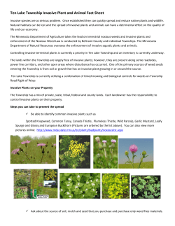 Ten Lake Township Invasive Plant and Animal Fact Sheet_MDA
