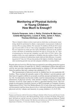 Monitoring of Physical Activity in Young Children