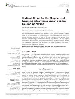 Optimal Rates for the Regularized Learning Algorithms