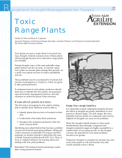 Toxic Range Plants