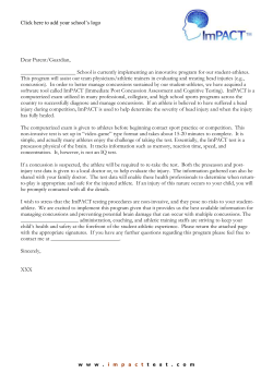 Consent Form - ImPACT Test