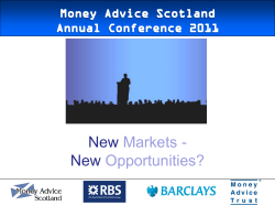Slide 1 - Money Advice Scotland