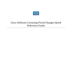 Cisco Software Licensing Portal Changes Quick Reference Guide