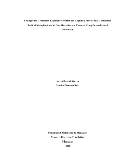 Changes the Translator Experiences within the Cognitive Process in