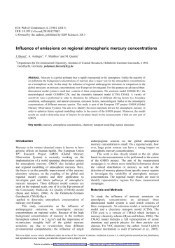 Influence of emissions on regional atmospheric mercury